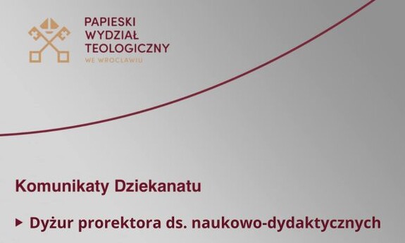 Dyżur prorektora ds. nukowo-dydaktycznych w dniu 5 X 2023 r.
